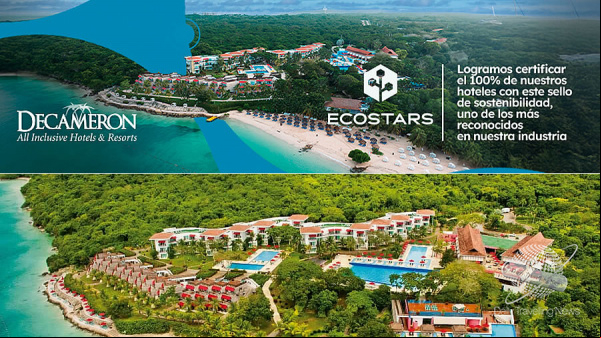 Decameron certifica el 100% de sus hoteles con ECOSTARS
